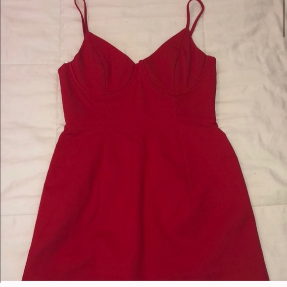 Novella Red Mini Dress - Picture 4 of 7